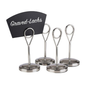 MENU HOLDER 4 PIECE SET 105MM HIGH <br> STAINLESS STEEL <br> By APS