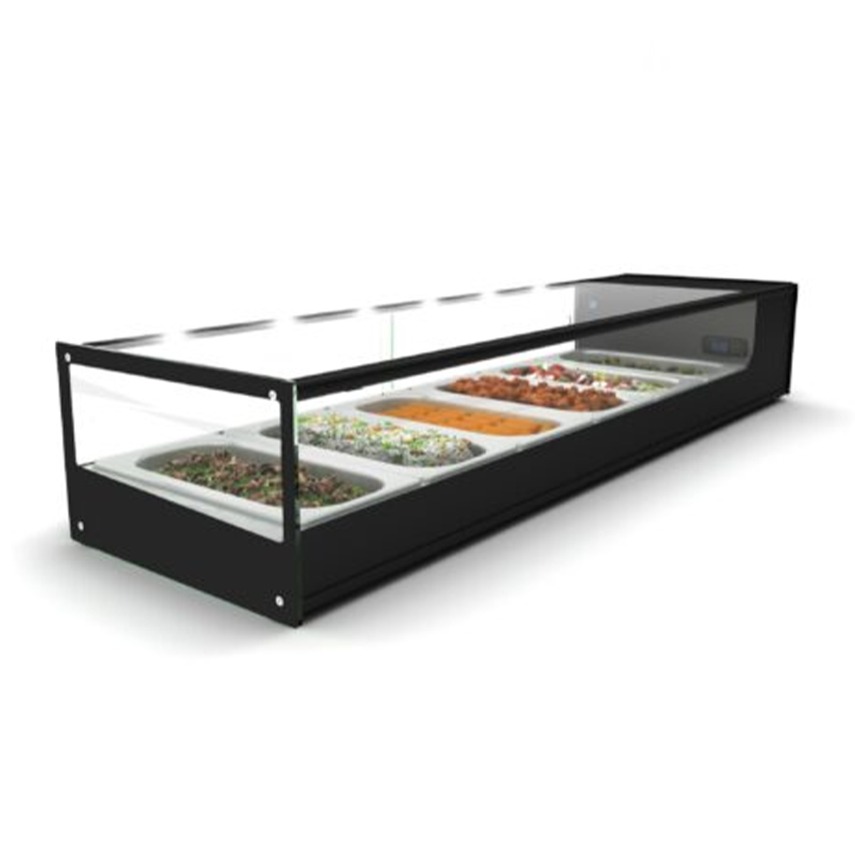 COLD FOOD BAR - SALVADORE 6 INSERT - BLACK (SQUARE)<br> By Salvadore
