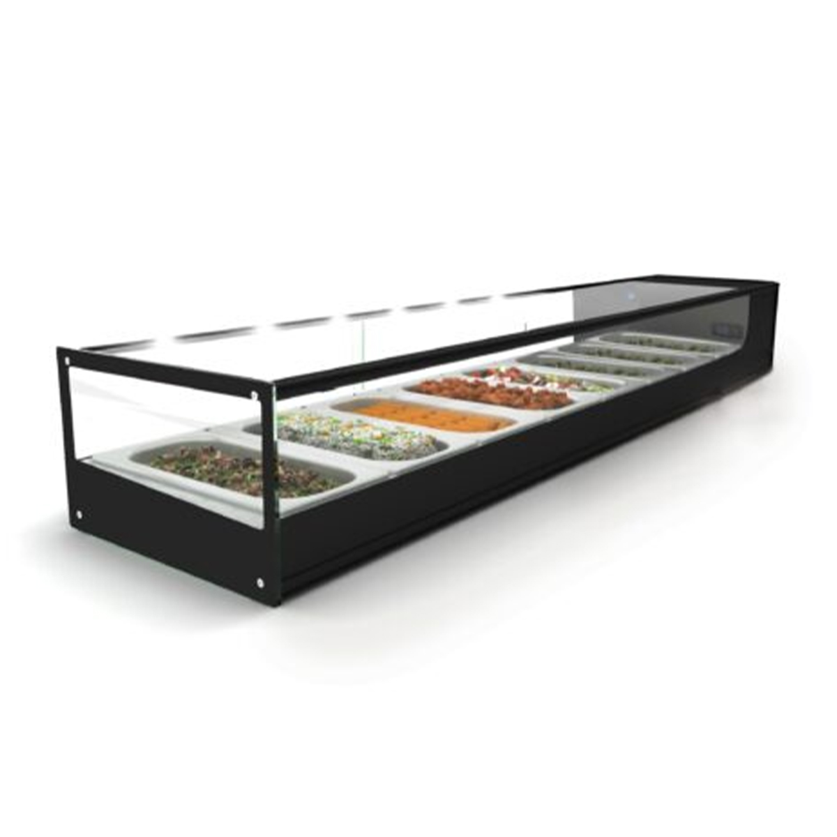 COLD FOOD BAR - SALVADORE 8 INSERT - BLACK (SQUARE)<br> By Salvadore