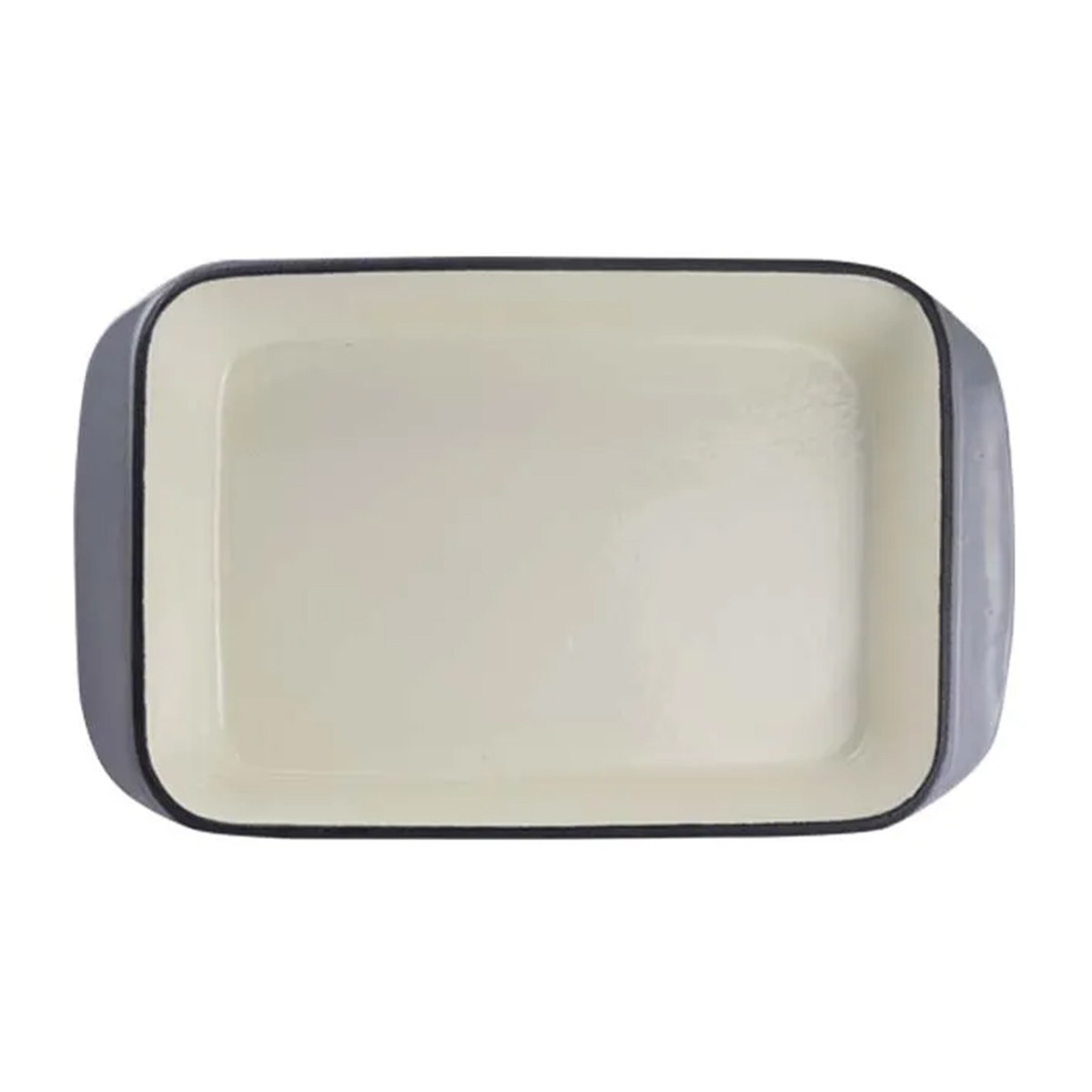 CAST IRON RECTANGULAR ROASTER 365MM <br> GREY