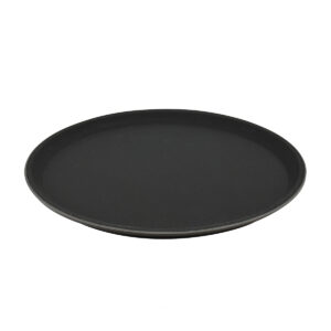 NON-SLIP SERVICE TRAY BLACK 350MM <br> ROUND