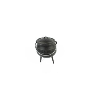 CAST IRON MINIATURE POTJIE POT 0.05L <br> 3-LEG <br> BLACK