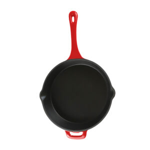 CAST IRON CHEF SKILLET 260MM <br> RED