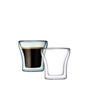 ASSAM GLASS DOUBLE WALL 100ML <br> 2 PIECE SET <br> By Bodum