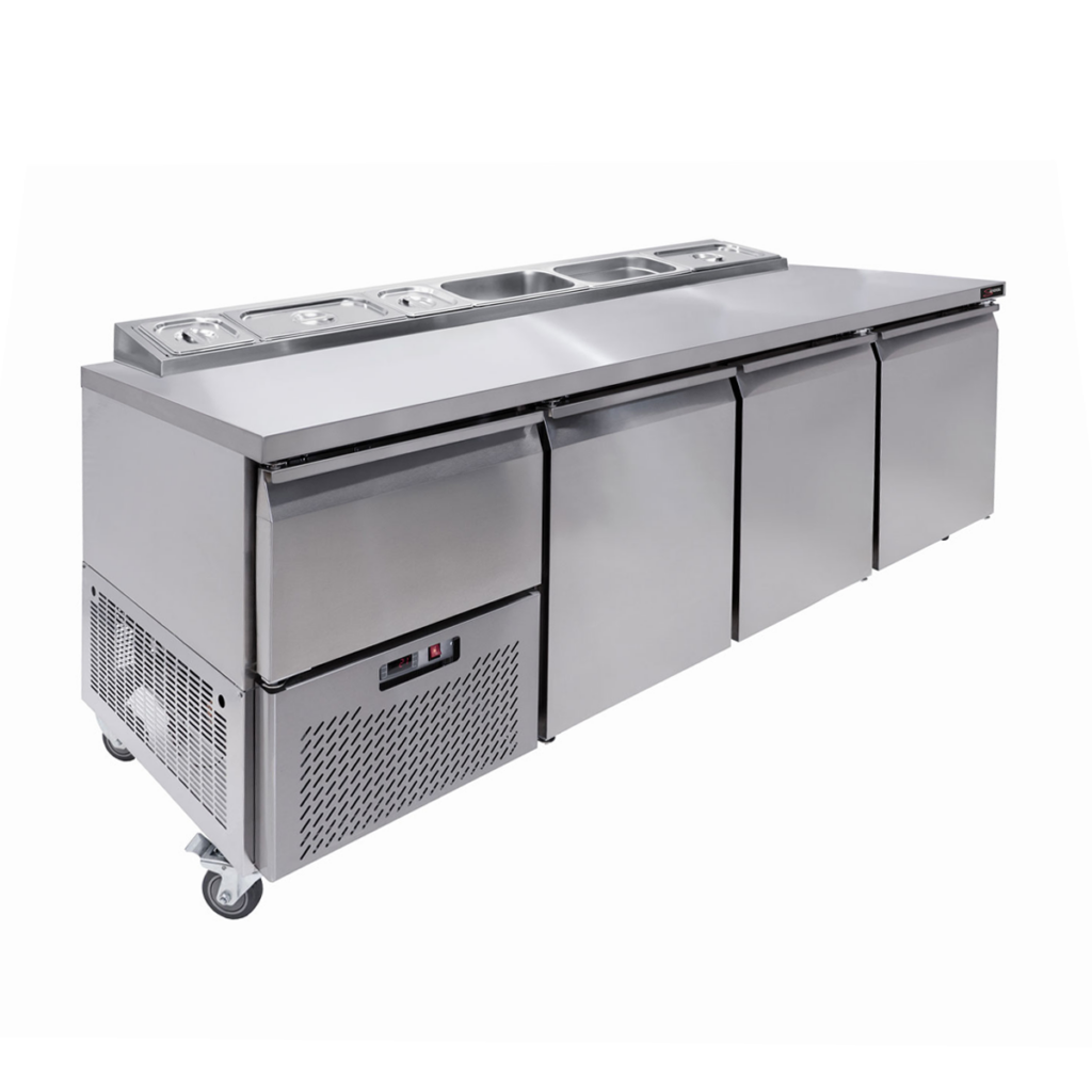 UNDERBAR FRIDGES – PIZZA TOP – SOLID DOOR – 3 AND HALF DOOR