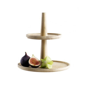2-TIER ROUND WOODEN TRAY DISPLAY <br> VALO RANGE <br> By APS