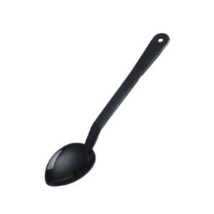 330MM SOLID SERVING SPOON <br> BLACK POLYCARBONATE  <br> By Araven