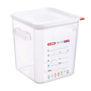 SQUARE CONTAINER <br> 18L POLYPROPYLENE W/LID <br> By Araven
