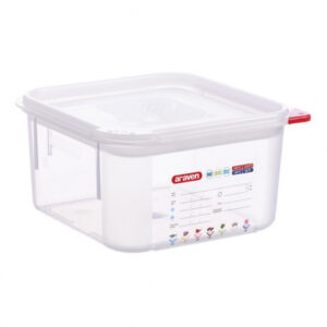 Square polypropylene container, 2 L
