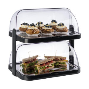 2 TIER COOLABLE SHOWCASE DISPLAY <br> BLACK 8 PCS SET <br> By APS