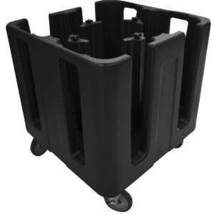ADJUSTABLE COMPACT DISH CADDY BLACK - 690MM X 690MMX 810MM H - 4 TOWER <br> By Cambro