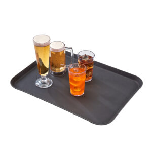 CAMTREAD NON-SLIP FIBERGLASS TRAY RECTANGULAR - BLACK - 38CM W X 51.5CM L <br> By Cambro