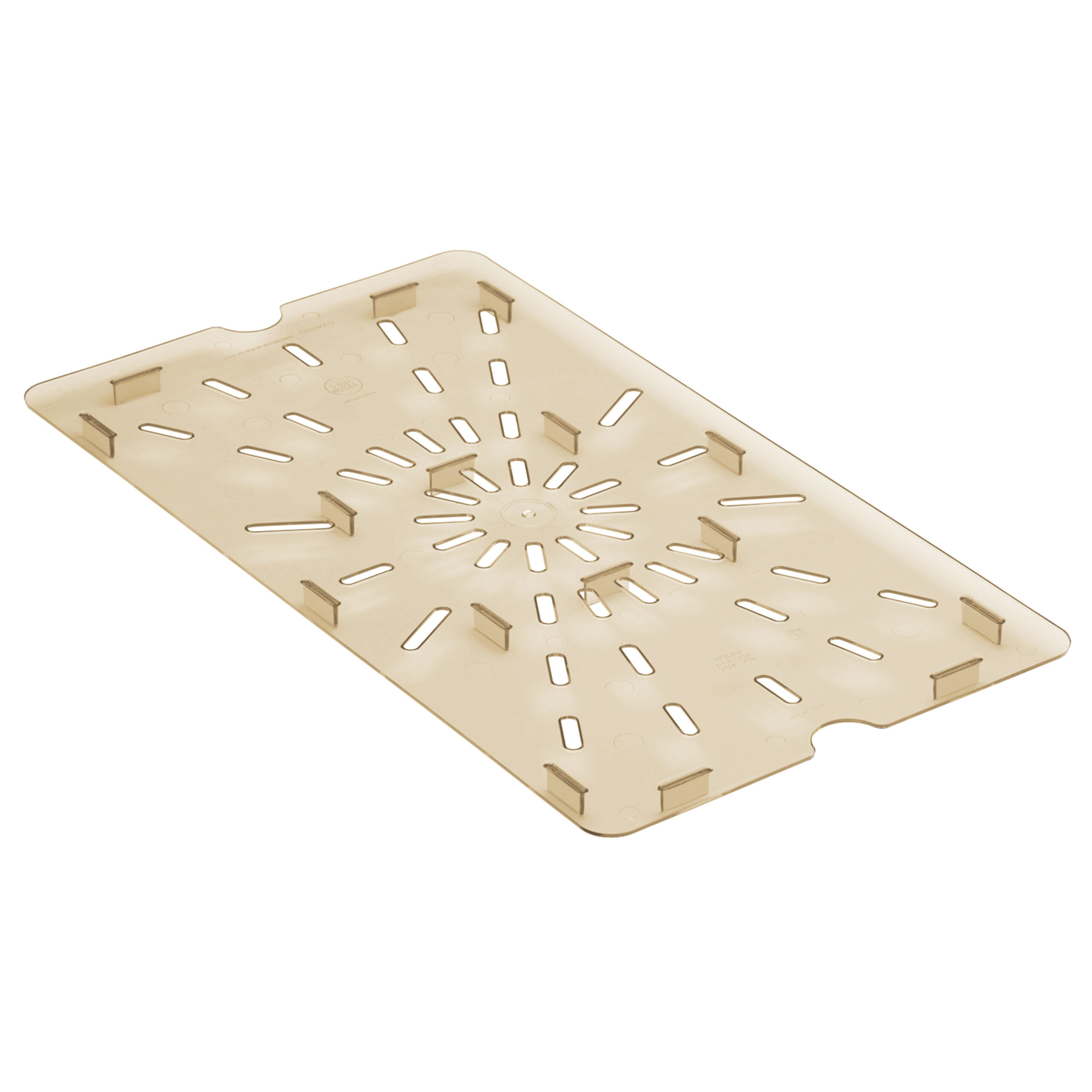 HIGH HEAT DRAIN SHELF AMBER FOR 1/1 PANS <br> By Cambro