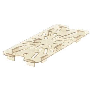 HIGH HEAT DRAIN SHELF AMBER FOR 1/3 PANS <br> By Cambro