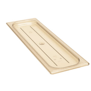 HIGH HEAT LID AMBER FOR 1/2 LONG HIGH HEAT PANS <br> By Cambro