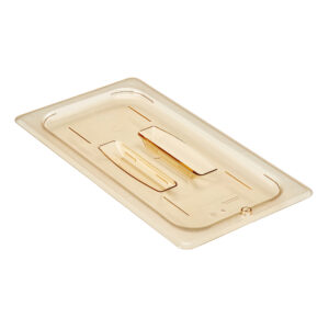 HIGH HEAT LID WITH HANDLE AMBER FOR 1/3 HIGH HEAT PANS <br> By Cambro