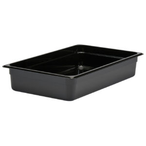 GN FOODPAN 1/1 POLYCARBONATE BLACK 100MM <br> By Cambro