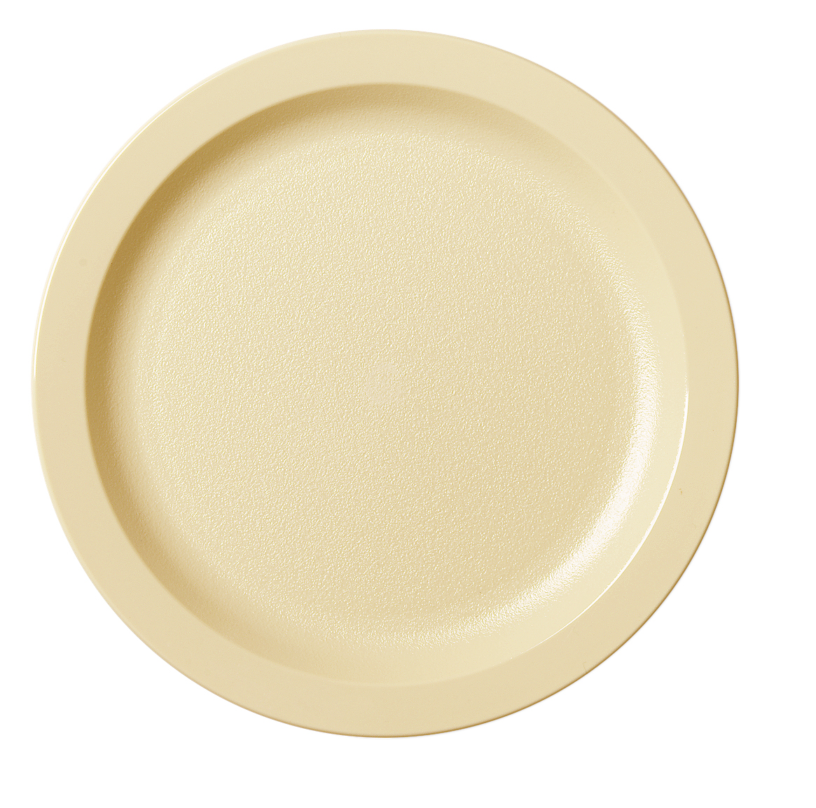 POLYCARBONATE NARROW RIM DINNER PLATE 25.4CM DIAMETER BEIGE <br> By Cambro