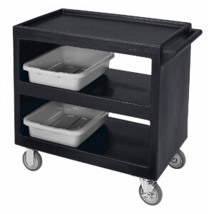 SERVICE CART 2 TIER 95CM L X 55CM D X 88CM H BLACK <br> By Cambro