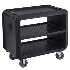 SERVICE CART PRO HEAVY DUTY 2 TIER 105CM L X 60CM W X 94CM H BLACK <br> By Cambro