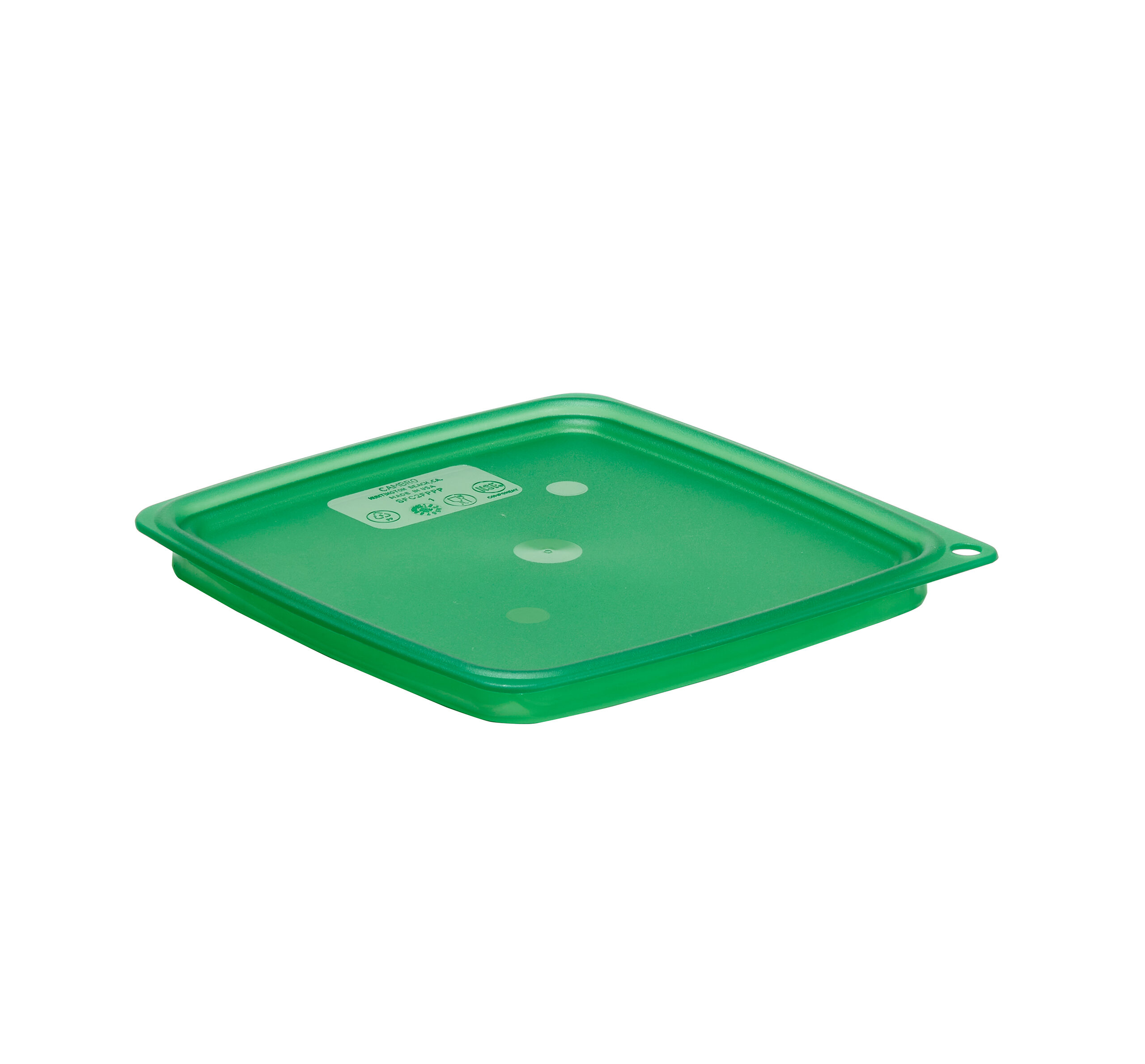 SQUARE CONTAINER COVER 2 & 4 LT SQUARES (GREEN) <br> By Cambro
