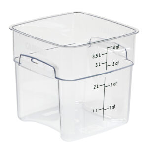 SQUARE POLYCARBONATE STORAGE CONTAINER CLEAR <br> By Cambro