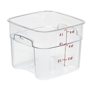 SQUARE POLYCARBONATE STORAGE CONTAINER CLEAR <br> By Cambro
