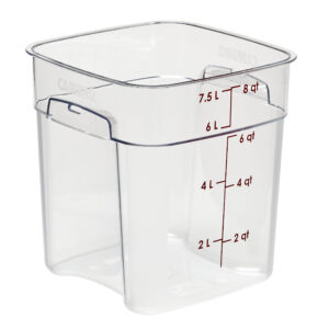 SQUARE POLYCARBONATE STORAGE CONTAINER CLEAR <br> By Cambro