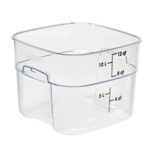 SQUARE POLYCARBONATE STORAGE CONTAINER CLEAR <br> By Cambro