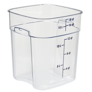 SQUARE POLYCARBONATE STORAGE CONTAINER CLEAR 18 LTR <br> By Cambro