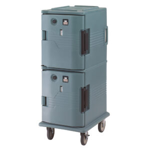 UPC ELECTRIC HEATED FRONT LOADER 800 SERIES SLATE BLUE - TWO CABINET WITH WHEELS - 220V <br> By Cambro