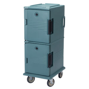 UPC FRONT LOADER 800 SERIES SLATE BLUE 52CM W X 69CM D X 137CM H - TWO COMPARTMENT WITH WHEELS <br> By Cambro