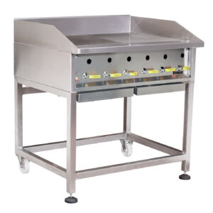 HEAVY DUTY - GRILLERS - FLOOR STANDING - HALF FLAT GRILL/HALF RIBBED TOP - GAS - 90