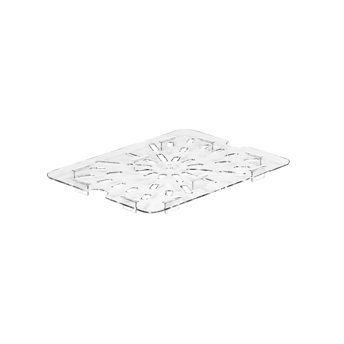 POLYCARBONATE CLEAR DRAIN SHELF FOR 1/2 PANS <br> By Cambro