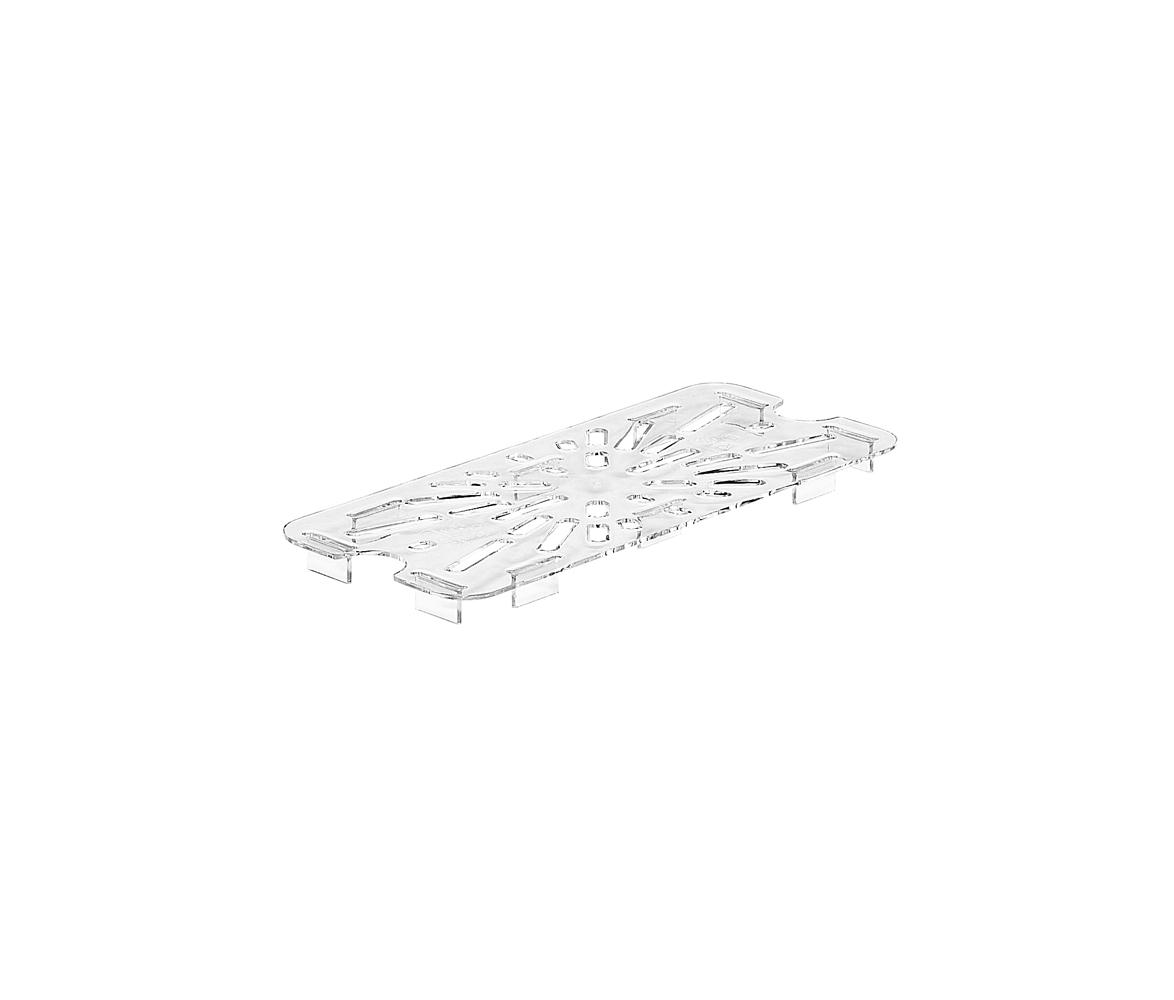POLYCARBONATE CLEAR DRAIN SHELF FOR 1/3 PANS <br> By Cambro