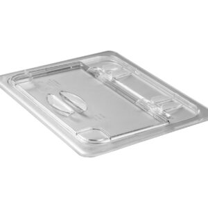 POLYCARBONATE CLEAR HINGED FLIP LID FOR 1/2 PANS <br> By Cambro